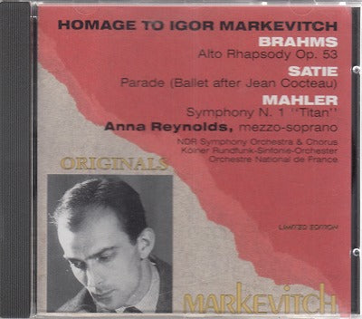 【CD】ブラームス他/イゴール・マルケヴィチ/アルト・ラプソディー他(Italy盤）