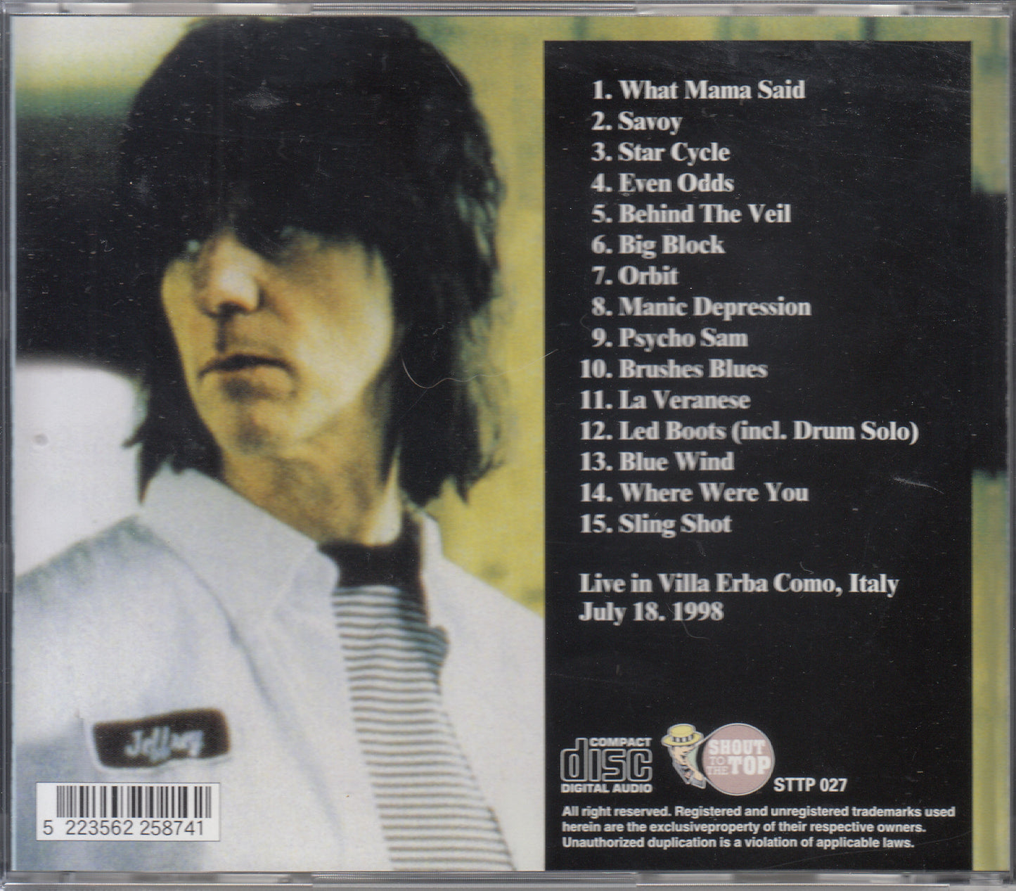 【CD】ジェフ・ベック/ギターサイクル（'98/ブートレグCD)