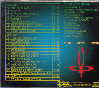 【CD】イエス/ビッグ・ジェネレーター・ショウ&レア・トラックス('88/ブートレグ/2枚組)