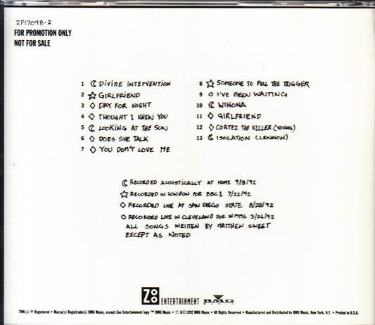 【CD] マシュー・スウィート/グッドフレンド('92/promo)